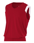 A4 Moisture Management V-Neck Muscle Jersey