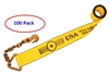 100 Pack of 4" Winch Straps with Chain Extensions - Freight Included!