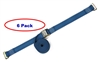 6 Pack of 2" x 12' Blue E-Track Cam Buckle Strap with Spring E-Fittings