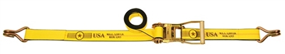 2" Ratchet Tie Down Strap with Wire Hooks