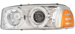 2000-2006 GMC Yukon Headlights, Black, by AnzoUSA