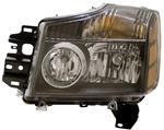 2004-2007 Nissan Titan Clear Headlights, Black, by AnzoUSA