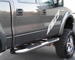 04-07 F-150 Big Step 4" Round Stainless Side Bars by Aries