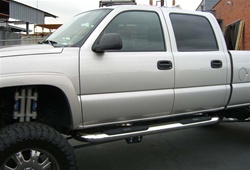 Silverado Big Step 4" Round Stainless Side Bars by Aries