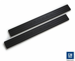 2010 Camaro Black Logo Door Sills Set by Defenderworx