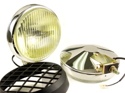 Delta 100 Series Thinline Halogen Fog Light Kit (pair) - Chrome w/Stone Guards