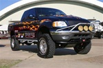 N-Fab's Wheel-to-Wheel Nerf Steps for '97-'99 Ford F150 Extra Cab 3 Door Short Bed