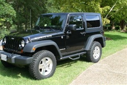 N-Fab's Wheel-to-Wheel Nerf Steps for '07-'09 Jeep Wrangler 2 Door JK  ***Standard Textured Black***