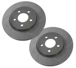 H3 Slotted Front Brake Rotors (set of front 2) - by Porterfield Brakes