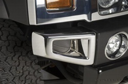 H3 ABS Chrome Front Bumper Corners by Putco