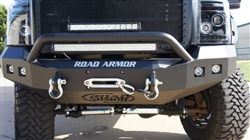 '11-'13 Ford Superduty Front Stealth Winch Bumper with Square Light mounts and Pre-Runner Guard RA-611R4