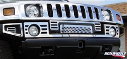 HUMMER H2 03-07 Slotted Bumper Overlay Kit (Front Upper) By Realwheels