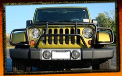 Jeep Wrangler JK Black Enforcer Grille Guard by RealWheels