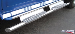 HUMMER H2 Straight Tube W/ Stainless Steel Step, Upper Tube Façade, Plain Back Plate by RealWheels
