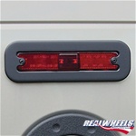 H2 Black Side Marker Light Bezels By Real Wheels