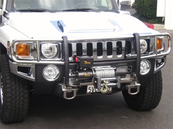 Hummer H3/H3T Stainless Steel Winch Brushguard by Steelcraft
