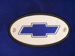 Blue Chevy Hitch Receiver Cover