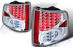 94-04 Chevy S10/GMC Snoma/96-00 Isuzu Hombre LED Tail Light - Chrome/Clear