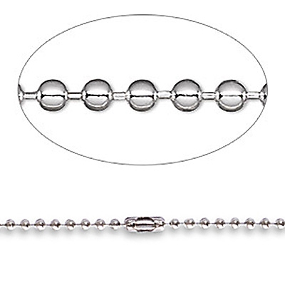 Aluminum Ball Chain Necklace 36" (2mm)