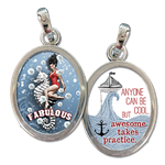 anyone can be cool, but awesome takes practice jewelry charm