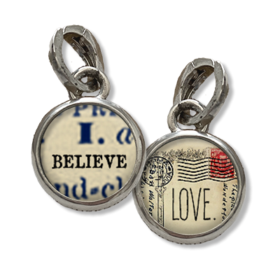 I believe in love jewelry charm