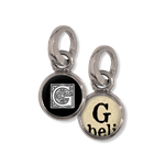 Initial Charm, G, initial, dot initial, bubble glass, charm, Small initial charm, G, Pick   Up Sticks Jewelry, Collage charms, Photo jewelry, Vintage Photo charms, Photo charms, Pick Up Sticks Jewelry, Collage charms, Photo jewelry, Vintage Photo charms