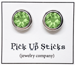 Peridot (August) Earring Posts