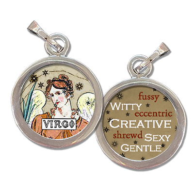 Virgo the Virgin Zodiac art charm