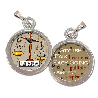 Libra the Scales Zodiac art charm