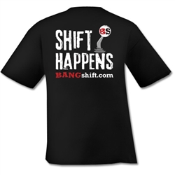 Shift Happens Design - Black T-Shirt