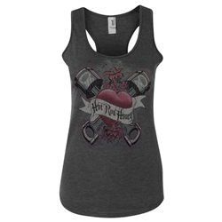 Hot Rod Honey Pistons Tank Top Charcoal