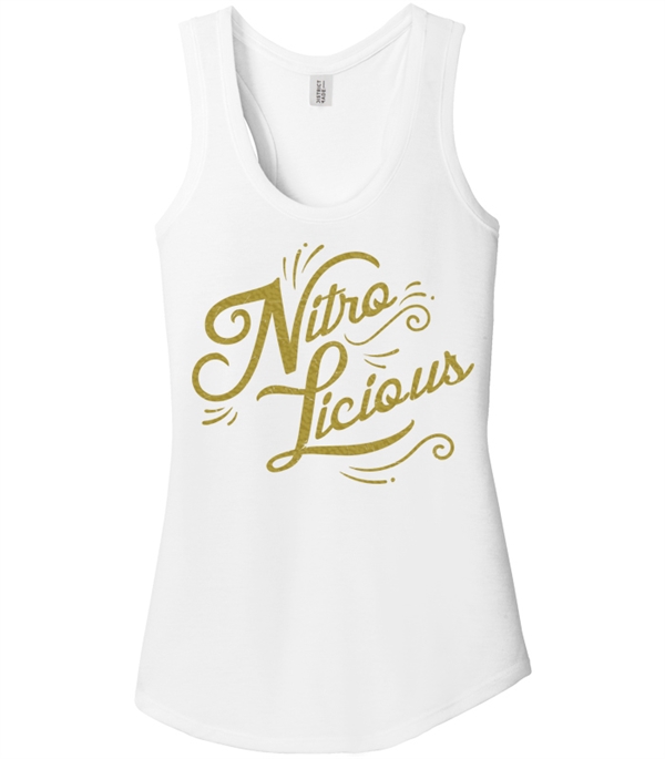 Nitrolicious Script Racerback Tank (White)