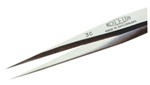 Excelta 3C Carbon Steel Straight very fine point tweezer - Made in Switzerland