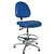 Bevco 9350ME3-BL - Integra-ECR 9000 Series Class 1000 ESD Cleanroom Chair - Static Control Vinyl - 19"-26.5" - ESD Mushroom Glides - Blue