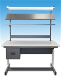 IAC 940 Complete Motorized Adjustable Height, Hydraulic Workstation,Standard Laminate