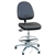 Bevco 9551LE1-BK - Integra-ECR 9000 Series Class 10 ESD Cleanroom Chair - Static Control Vinyl - 21.5"-31.5" - ESD Mushroom Glides - Black