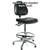 Bevco 9551LE2-BK - Integra-ECR 9000 Series Class 10 ESD Cleanroom Chair - Static Control Vinyl Large Back - 21.5"-3.5" - ESD Mushroom Glides - Black