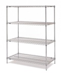 Metro Industries EZ2448NC-4 Stationary Wire Shelving 24" x 48" x 74"