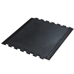 Transforming Technologies FM9C 2.5'x30" ComfortTREAD ESD Conductive Diamond Plate Anti-Fatigue Mat-Interlocking Center Piece