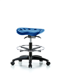 ECOM Seating PTMBSO-RG-CF-RC-BLU  Polyurethane Tractor Sit-Stand Stool