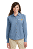 Port & Company Womens Long Sleeve Denim Shirt