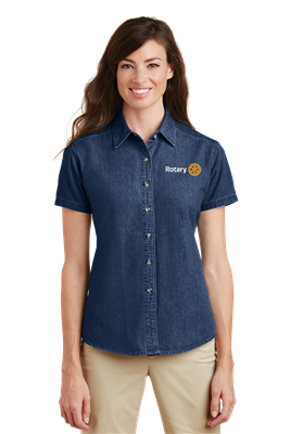 Port & Company Womens Short Sleeve Denim Shirt