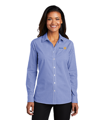 Port Authority Womens Broadcloth Gingham Easy Care Shirt