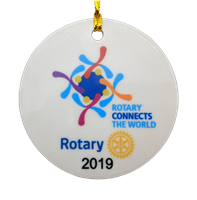 Rotary Xmas Ornament Round