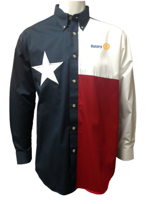 Tiger Hill Texas Flag Long Sleeve Twill Shirt