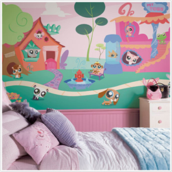 Littlest Pet Shop XL Wallpaper Mural 6' x 10.5'