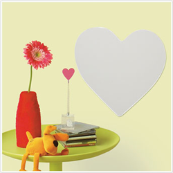 Heart Peel & Stick Mirror