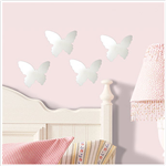 Butterfly Peel & Stick Mirrors (4 Pack)