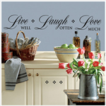 Live Well, Laugh Often, Love Much Peel & Stick Wall Decal