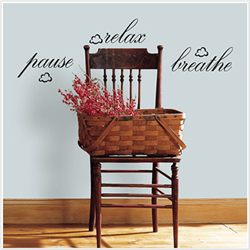 Pause, Relax, Breathe Peel & Stick Wall Decal